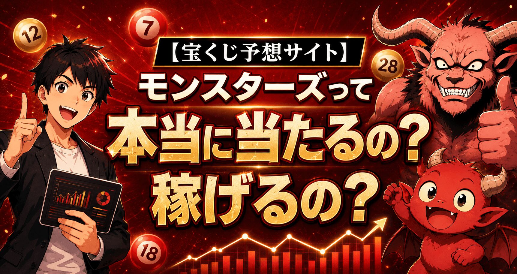 【宝くじ予想サイト】モンスターズって本当に当たるの？稼げるの？